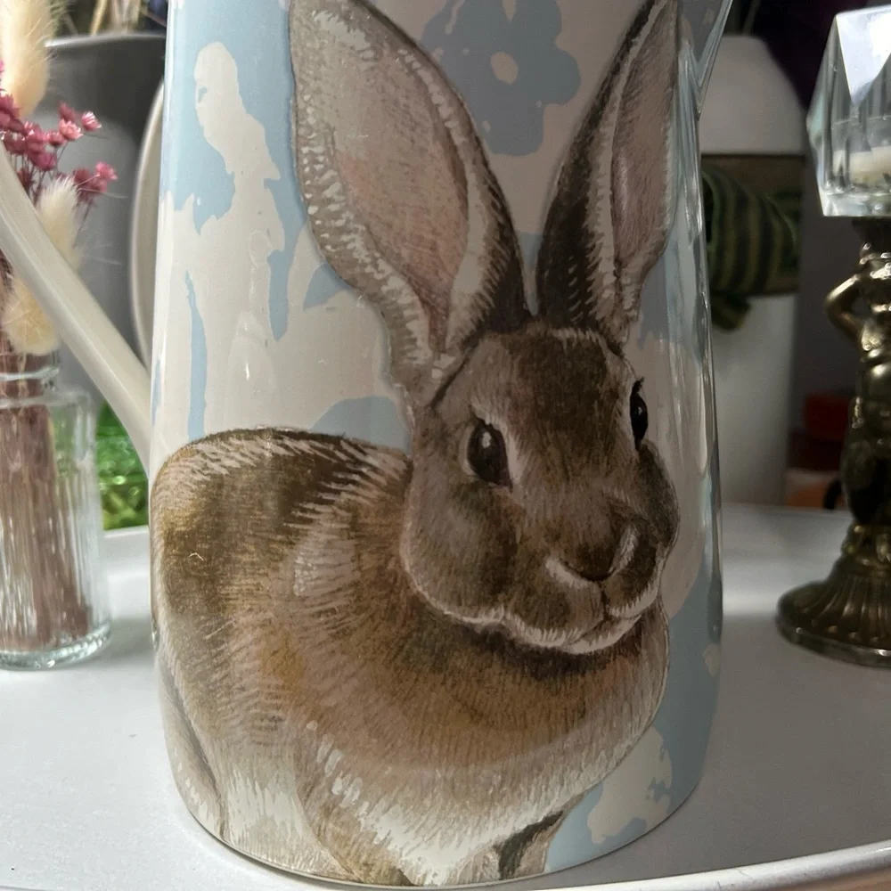 Williams Sonoma *RETIRED* Damask Bunny pitcher